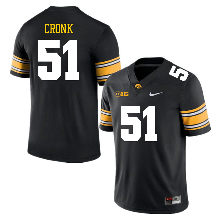 Iowa Hawkeyes #51 Coy Cronk College Football Jerseys Stitched Sale-Black